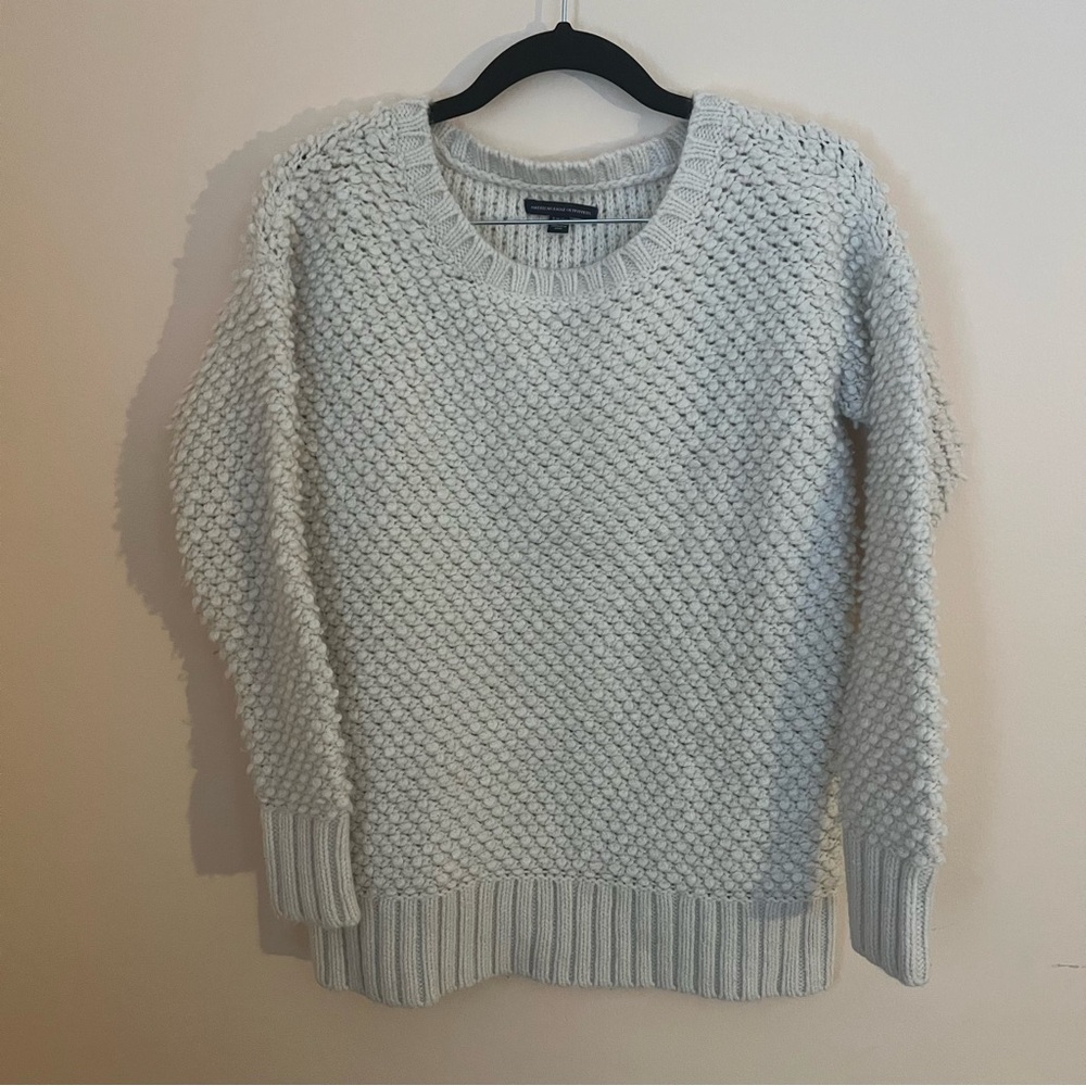 American Eagle cream knit sweater